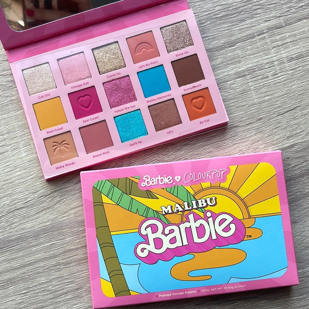 ColourPop Barbie Malibu Eyeshadow Palette - Pink, Blue, Gold, Brown, Orange